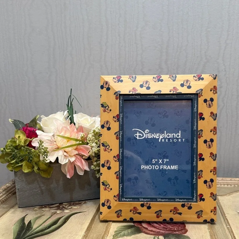 Vintage Disneyland Resort Wooden Photo Picture Frame 5x7